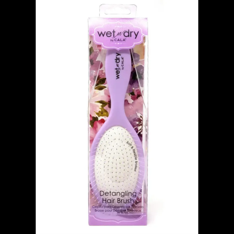 Cepillo de pelo desenredante lavanda CALA Wet N Dry Brush Lavender