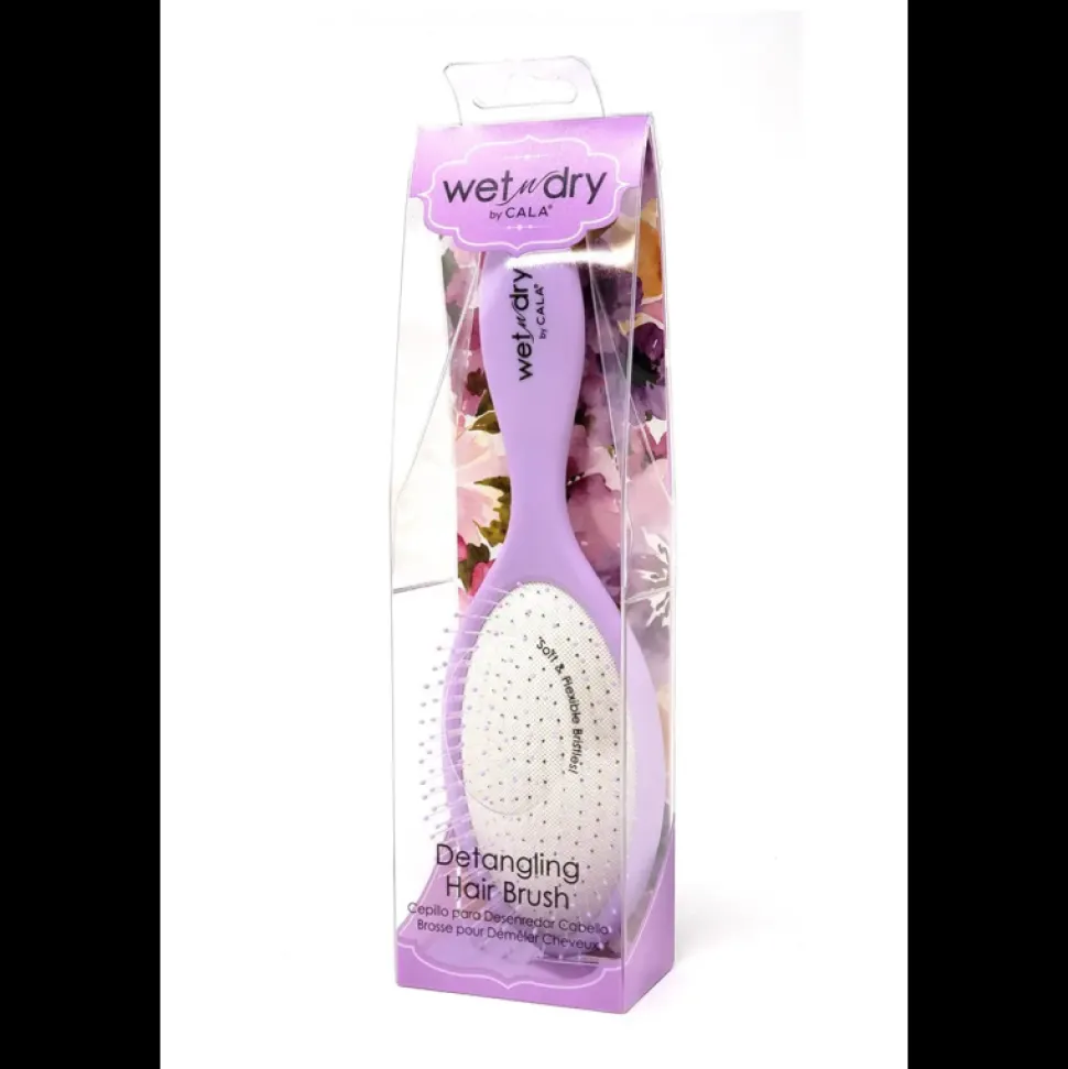 Cepillo de pelo desenredante lavanda CALA Wet N Dry Brush Lavender