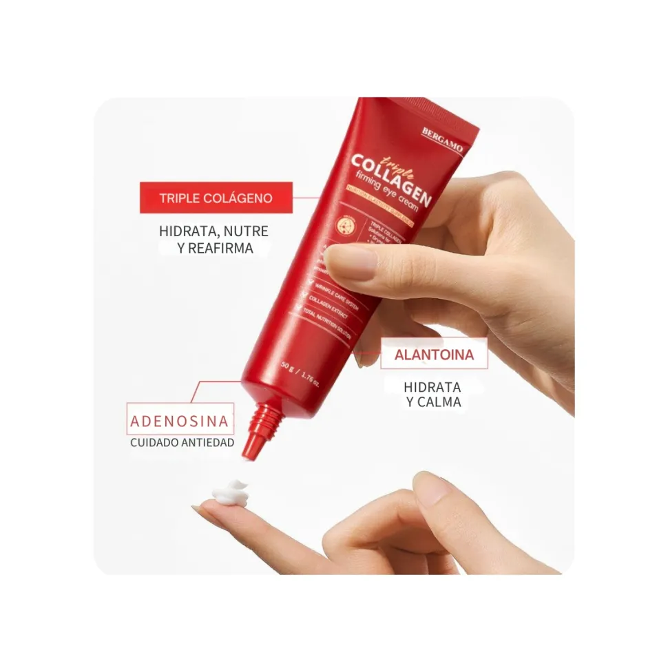 Contorno con 3 tipos de colágeno Bergamo Triple Collagen Firming Eye Cream