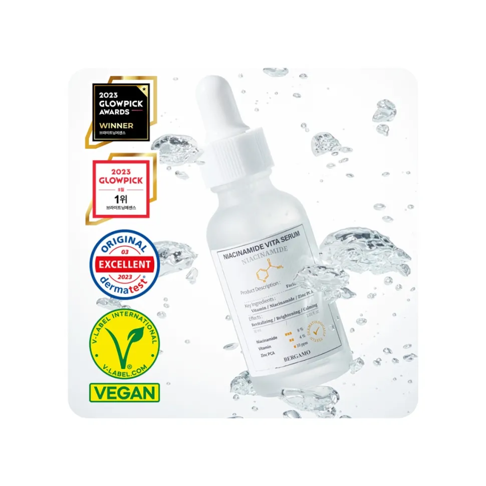 Serum con niacinamida y vitaminas Bergamo Premium Niacinamide Vita Serum